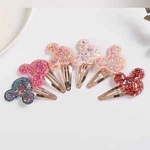 Mickey Mouse shaped hair clips